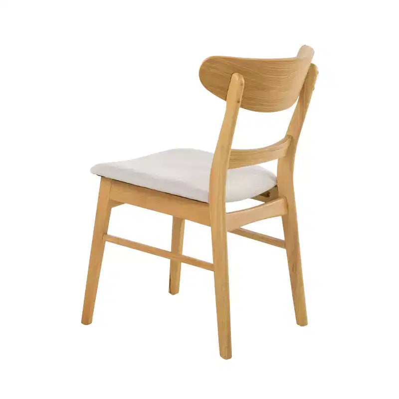 Ensemble de salle à manger 5 pièces en bois et tissu moderne du milieu du siècle Bryner