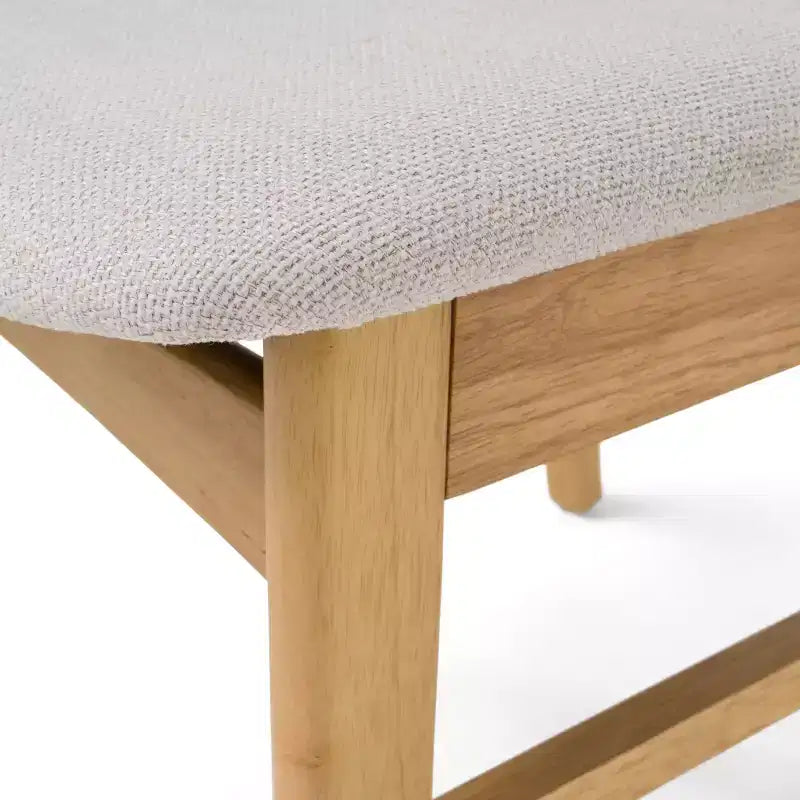 Ensemble de salle à manger 5 pièces en bois et tissu moderne du milieu du siècle Bryner