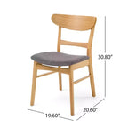 Ensemble de salle à manger 5 pièces en bois et tissu moderne du milieu du siècle Bryner