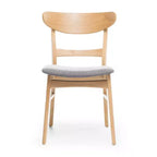 Ensemble de salle à manger 5 pièces en bois et tissu moderne du milieu du siècle Bryner