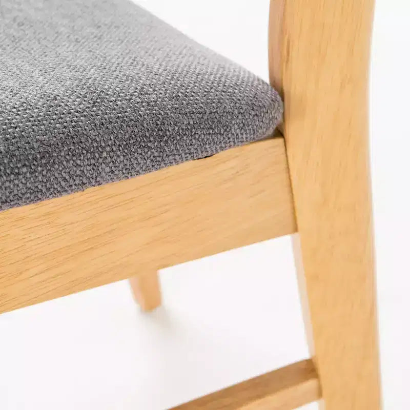 Ensemble de salle à manger 5 pièces en bois et tissu moderne du milieu du siècle Bryner