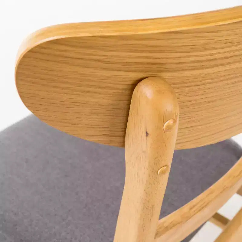 Ensemble de salle à manger 5 pièces en bois et tissu moderne du milieu du siècle Bryner
