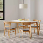 Christopher Knight Home Bryner Mid-Century Modern Fabric Upholstered Wood 5 Piece Dining Set
