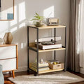 Karl Home 3-Tier Printer Stand P2 Particleboard Oak Color Combo A+B 15.7x12x25.6 Inches