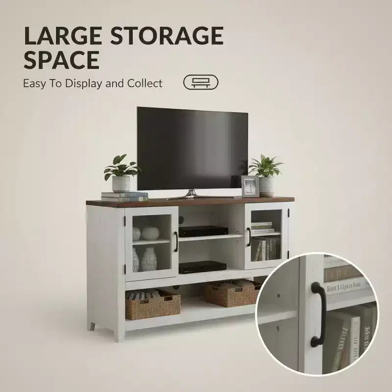 Buffet de rangement avec 2 portes vitrées et 3 étagères, meuble de bar à café, design moderne pour salon, entrée et salle à manger