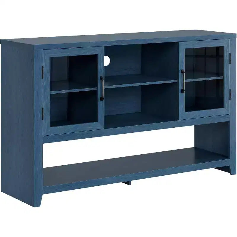 Buffet de rangement avec 2 portes vitrées et 3 étagères, meuble de bar à café, design moderne pour salon, entrée et salle à manger