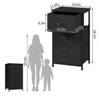 Commode à 3 tiroirs avec bacs en tissu amovibles, organisateur de rangement multifonctionnel pour chambre à coucher, salon, placard