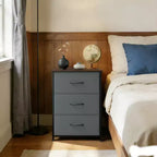 Commode à 3 tiroirs avec bacs en tissu amovibles, organisateur de rangement multifonctionnel pour chambre à coucher, salon, placard