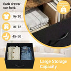 Commode à 3 tiroirs avec bacs en tissu amovibles, organisateur de rangement multifonctionnel pour chambre à coucher, salon, placard