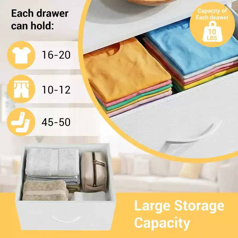 Commode à 3 tiroirs avec bacs en tissu amovibles, organisateur de rangement multifonctionnel pour chambre à coucher, salon, placard
