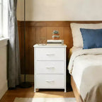 Commode à 3 tiroirs avec bacs en tissu amovibles, organisateur de rangement multifonctionnel pour chambre à coucher, salon, placard