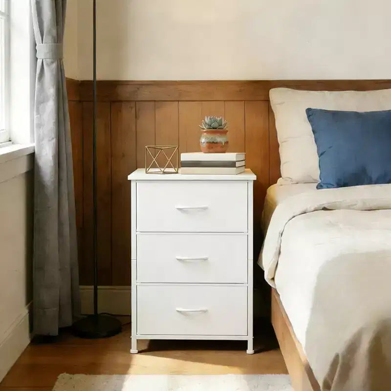 Commode à 3 tiroirs avec bacs en tissu amovibles, organisateur de rangement multifonctionnel pour chambre à coucher, salon, placard