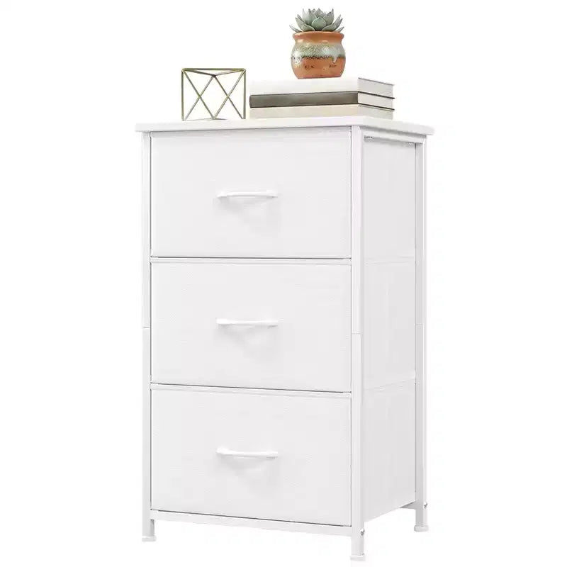 Commode à 3 tiroirs avec bacs en tissu amovibles, organisateur de rangement multifonctionnel pour chambre à coucher, salon, placard