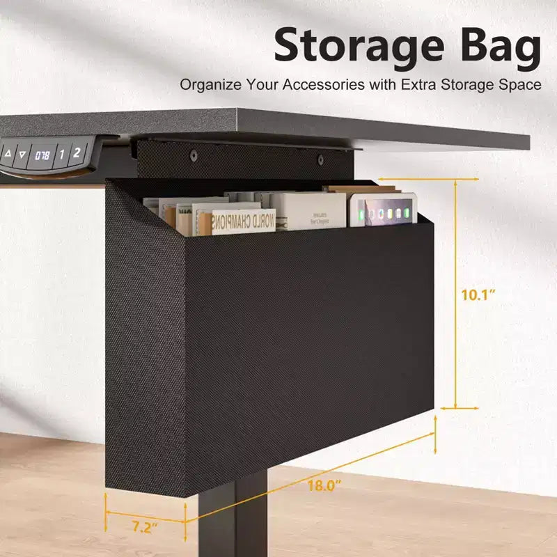 Bureau debout électrique en L de 63 pouces, réversible pour coin, hauteur réglable, avec préréglages de mémoire, pour bureau à domicile et jeux, noir