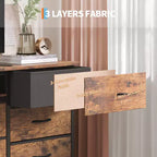 Commode longue de 70 pouces et meuble TV pour téléviseurs de 65 à 80 pouces - Commode de rangement moderne en tissu avec 13 tiroirs, meuble large et robuste