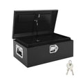 Diamond Plate Steel Truck Tool Box with Lock, Side Handle & Keys, Waterproof, Durable Organizer for Pickup, RV, Trailer, Workshop