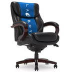La-Z-Boy Bellamy Executive Office Chair Black: Ergonomic, Swivel, Adjustable Height, Wood Frame
