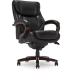 Fauteuil de bureau Bellamy noir, ergonomique, pivotant, réglable en hauteur, structure en bois