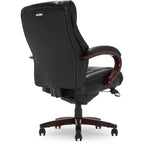 Fauteuil de bureau Bellamy noir, ergonomique, pivotant, réglable en hauteur, structure en bois