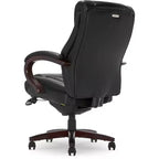 Fauteuil de bureau Bellamy noir, ergonomique, pivotant, réglable en hauteur, structure en bois