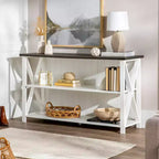 Console de rangement de ferme 30 po en bois massif - Saracina Home