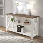 Console de rangement de ferme 30 po en bois massif - Saracina Home