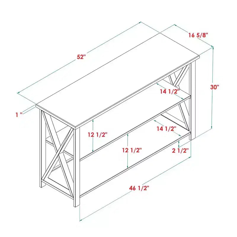 Console de rangement de ferme 30 po en bois massif - Saracina Home