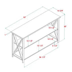 Console de rangement de ferme 30 po en bois massif - Saracina Home