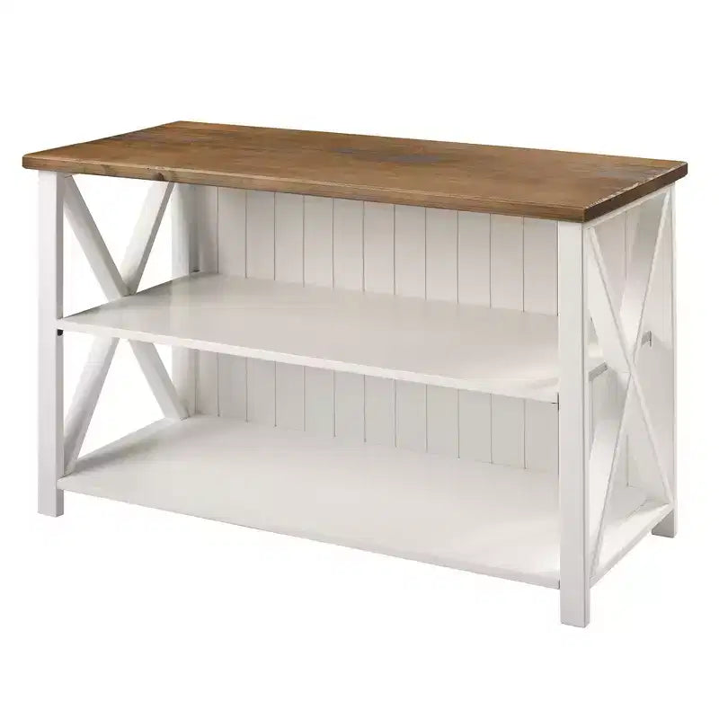 Console de rangement de ferme 30 po en bois massif - Saracina Home