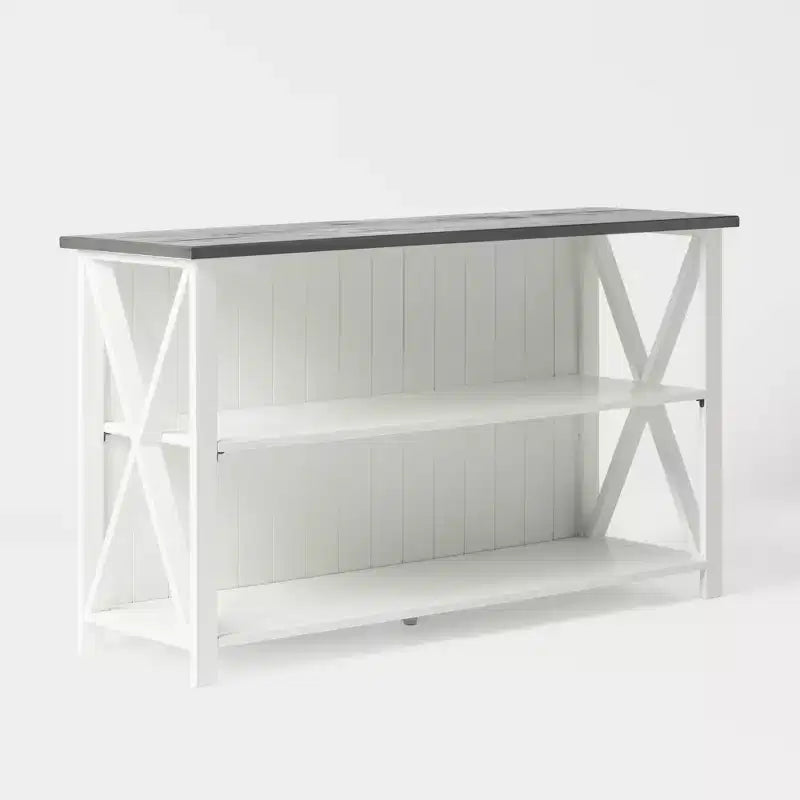 Console de rangement de ferme 30 po en bois massif - Saracina Home