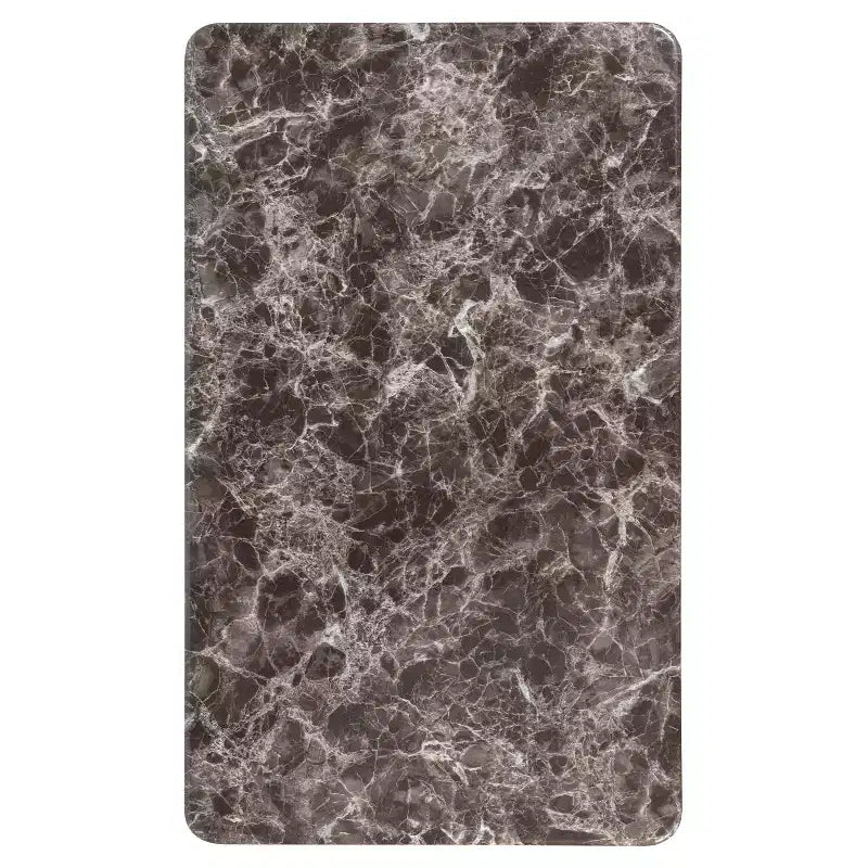 Plateau de table rectangulaire en stratifié imitation marbre gris 24 x 42